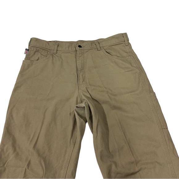 Carhartt Cat 2 Flame Resistant Tan Canvas Cargo Jeans Pants Sz 38x34 7 Pockets - Picture 7 of 15